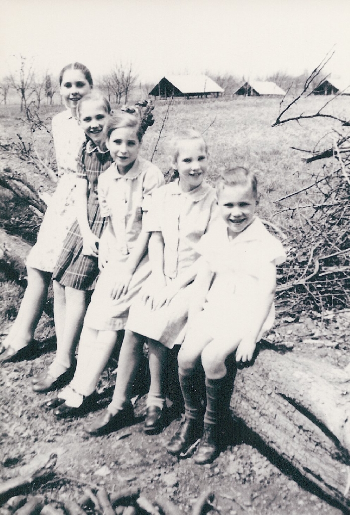 The Luke and Martha Keefer family in the 1940s. Luke Keefer Jr. at far right. 