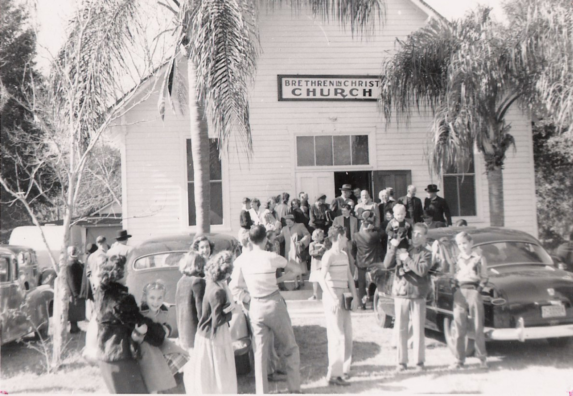 The Orlando Brethren in Christ Church, a mission congregation, circa 1950-1951. During this one-year window, the congregation was served by a young Ernest L. Boyer -- later to become the U.S. Commissioner of Education under President Jimmy Carter. (Brethren in Christ HIstorical Library and Archives)