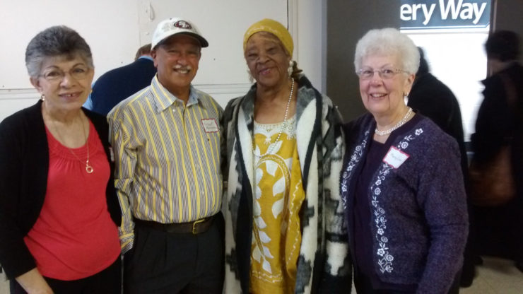 Ana and Gilbert Martinez, Mae Moton (recently deceased), and Mary Lou Ruegg